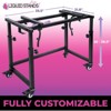 Liquid Stands 3 Tier Keyboard Stand w/ Wheels Music Studio Desk for Music Production for 49 54 61 88 Key - Rolling Home Studio Workstation DJ Table - image 2 of 4