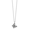 Black Bow Jewelry Black Diamond 21mm Butterfly Rhodium Plated Sterling Silver Necklace - 2 of 4