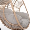Lycvki High Quality Wicker Swing Egg Chair with Cushion and Black Stand - 4 of 4