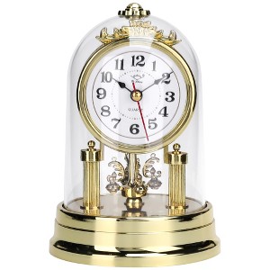 Unique Bargains Plastic Battery Powered Silent Non-Ticking Vintage Design Desk Clock - 1 of 4
