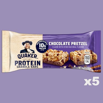 Quaker Chocolate Pretzel Protein Bars - 10g Protein - 7oz/5ct