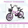 Costway 12"/14"/18" Kid's Bike for 4-8 with Height-Adjustable Handlebar & Saddle Handbrake Blue/Green/Red/Purple - 3 of 4
