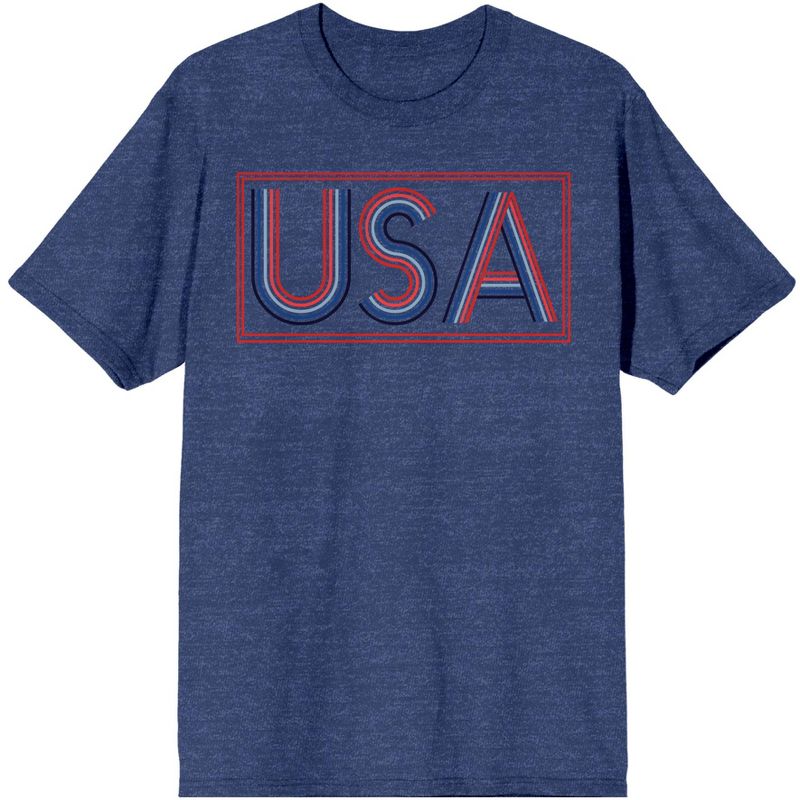 Americana USA Men's Navy Heather T-Shirt, 1 of 4