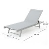 GDFStudio Simon Outdoor Aluminum and Mesh Armless Adjustable Chaise Lounge (Set of 2) - 3 of 4