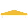 vidaXL 2-Tier Gazebo Top Cover 1 oz/ftÂ² 9.8'x9.8' Yellow - 3 of 4