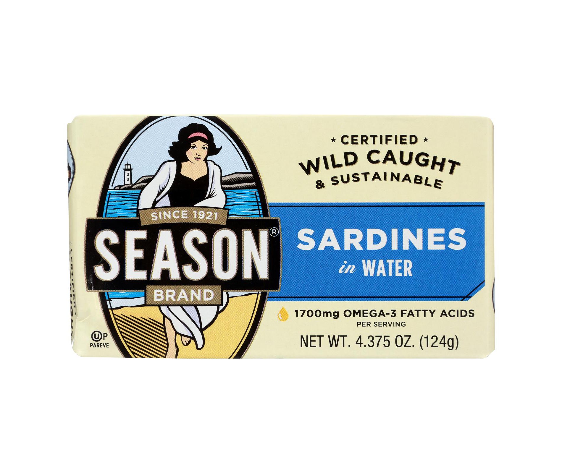 Season Sardines In Water  - Case of 12 - 4.375 oz
