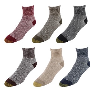Gold Toe Men's Quarter Lenght Full Cushioned Socks (6 Pairs), Multiple ...