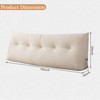 Bekrvio Multiple Sizes Headboard Pillow Wedge Reading Support Backrest Cushion with Pocket & Removable Cover for Bed Sofa Daybed - 3 of 4