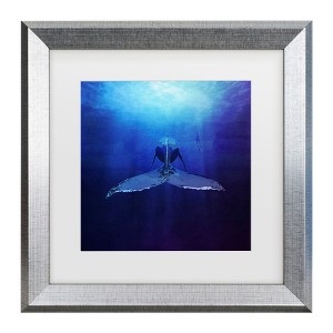 Trademark Fine Art - Emel Tunaboylu  Whale Matted Framed Art - 1 of 4