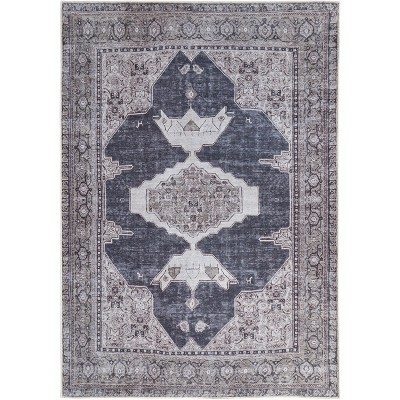 Percy Transitional Medallion Gray/Ivory/Taupe Area Rug