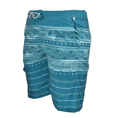 Мужские брюки U.S. Apparel Men's Palm Reflection Swim Trunks | Aqua Strawberry Medium