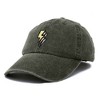 Dalix Lightning Embroidered Bolt Dad Hat Cotton Baseball Cap Adjustable Mens - 4 of 4