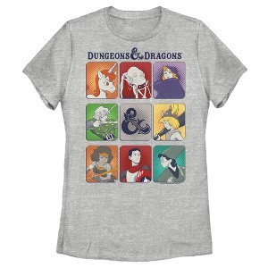 Women's Dungeons & Dragons Cartoon Character Panels T-Shirt - 1 of 4