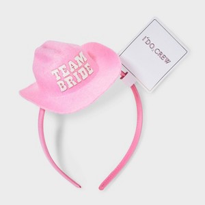Team Bride Cowboy Hat Headband - Pink - 1 of 4