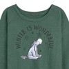 Women's - Winnie the Pooh - Eeyore Winter Is Wonderful Christmas Lightweight French Terry Wide Neck Long Sleeve Shirt - 2 of 4