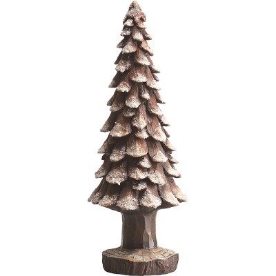 Transpac Resin 11 in. Multicolor Christmas Pinecone Snow Tree