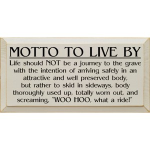 Slickblue Inspirational Wood Wall Sign – Life Is A Ride Quote – Rustic Decor Accent – 9x18 Inches, Multi Color Options - 1 of 3
