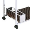 NicBex Mobile Kitchen Island Cart Metal Frame Kitchen Carts on Wheels with Storage, 2-Tier Shelves and Spice Rack for Kitchen, Brown - 2 of 4