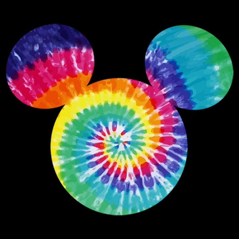 Men's Mickey & Friends Rainbow Tie-Dye Mickey Mouse Logo T-Shirt, 2 of 6