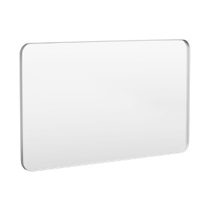 Tempered Glass Rounded Rectangle Framed Wall-Mounted Bathroom Vanity Mirror - 1 of 1