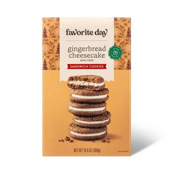 Holiday Gingerbread Cheesecake Sandwich Cookie - 10.6oz - Favorite Day™