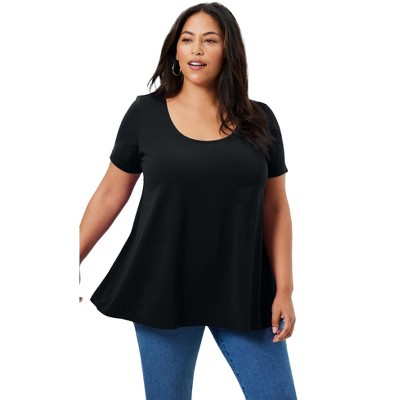 June + Vie By Roaman's Women’s Plus Size Short-sleeve Swing One + Only ...