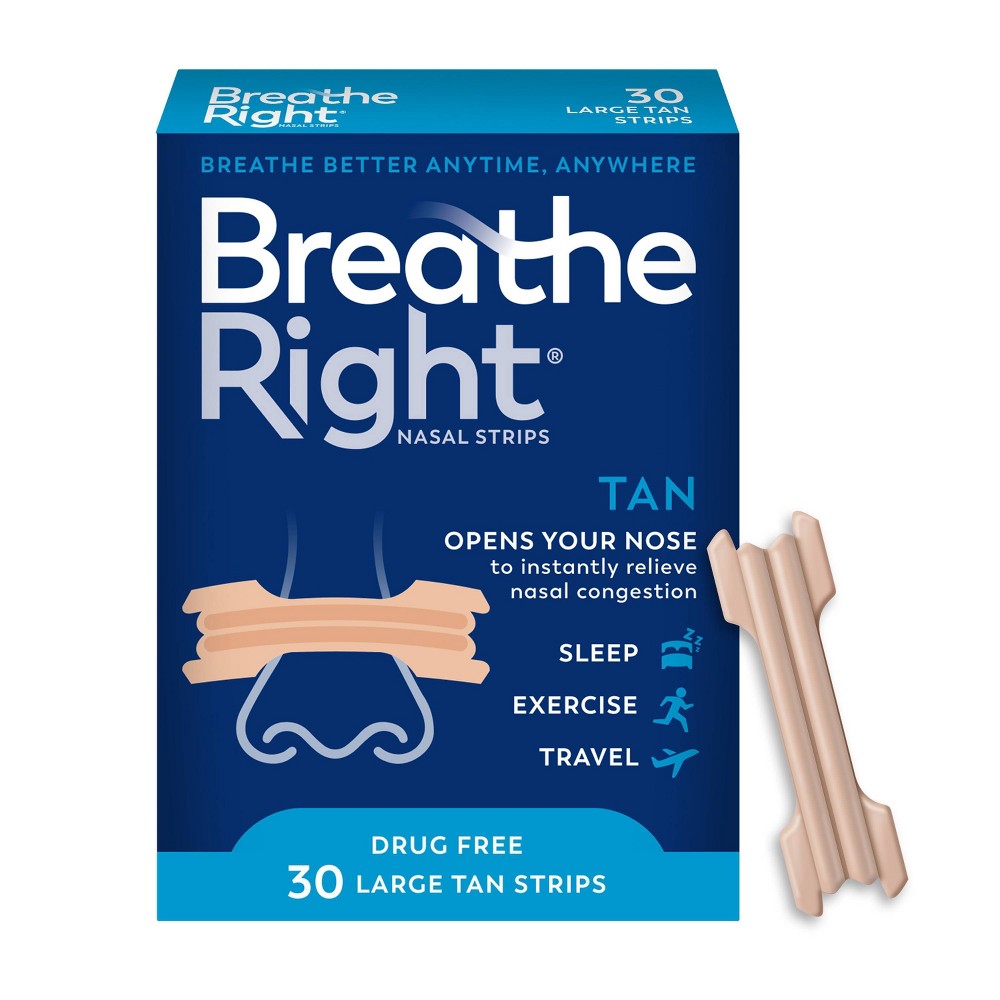 UPC 810071800078 product image for Breathe Right 30ct Tan Large Nasal Strips | upcitemdb.com