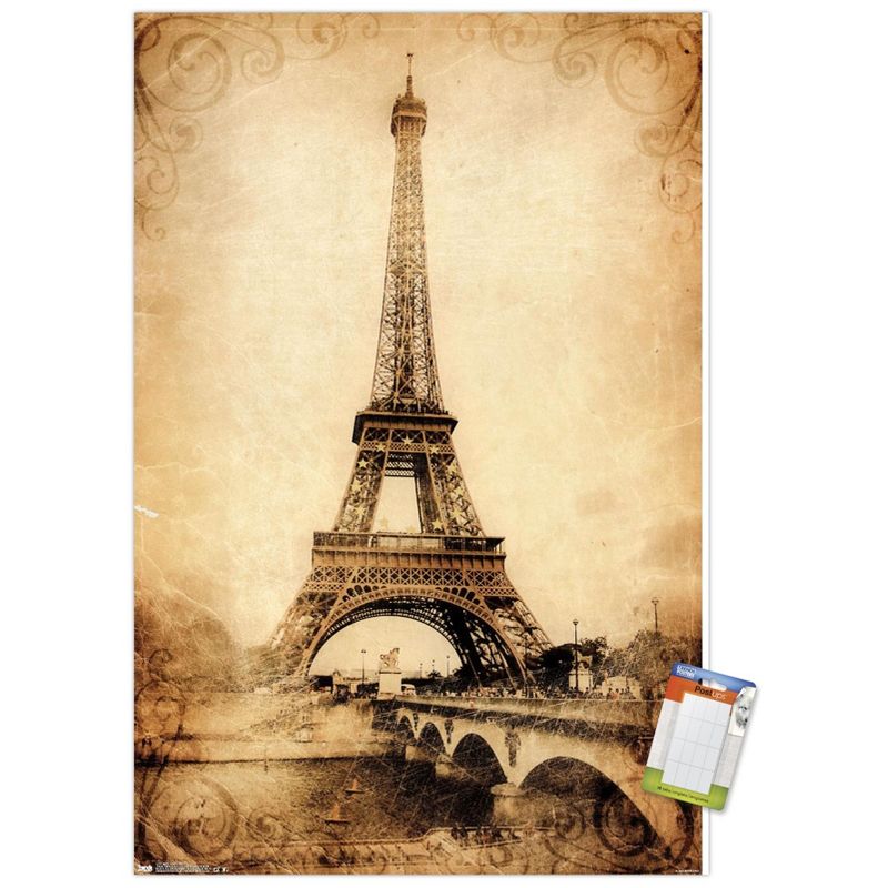 Trends International The Eiffel Tower - Rustic Unframed Wall Poster Prints, 1 of 7