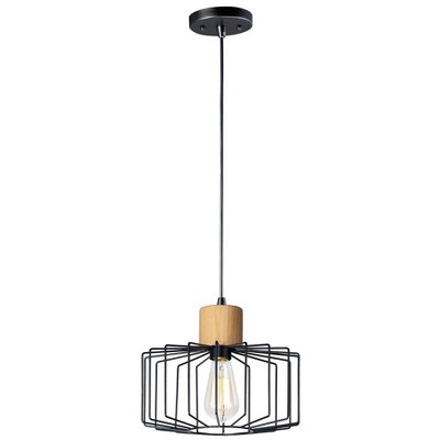 Maxim Lighting Bjorn 1 - Light Pendant in  Black/Natural Wood