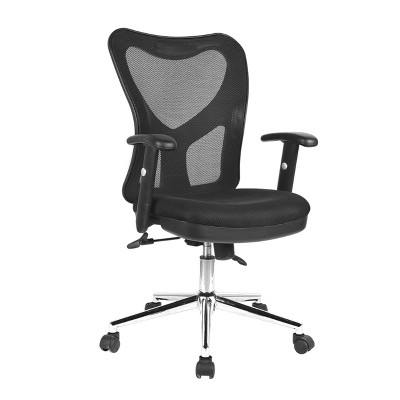 Techni Mobili High Back Mesh Office Chair With Chrome Base Color Black