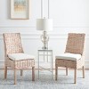 Suncoast Side Chair W/ Cushion (Set of 2) - FOX6540 - White/White Washed - Safavieh Couture - 3 of 4