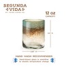 Twine Living Playa Bonita Hand-Blown Tumblers, Recycled Drinking Glasses, Decorative Drinkware for Home Bars, 12 oz, Set of 2 - 3 of 4