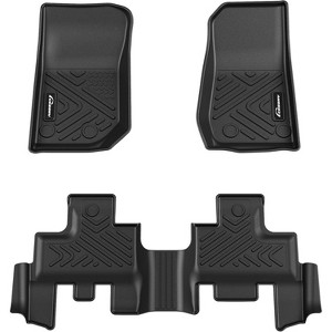 Floor Mats for 2014-2018 Wrangler JK/JKU - Heavy Duty TPE Liners, 4-Door Custom Fit - 1 of 4