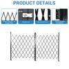 Aluminum Single Folding Security Gate, Flexible Expanding Security Gate, Folding Driveway Door Gate, 360°Rolling Barricade Gate, Black - 3 of 4