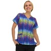 Medichic Scrubs Printed V-Neck Scrub Top - Four Pocket Fashion Scrub Top for Women, Love Collage, 2X Large - 3 of 4