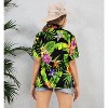 HAPPY BAY Button Down Shirt for Women Short Sleeve Hawaiian Tops Vacation Button Up Summer Beach Party Dress Shirts Colorful for Women - 2 of 4
