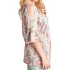 Women's Floral Crochet Washed Top - Oddi - 2 of 3