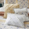 Sapphtopaz 6 Piece Bedding Quilt Set Floral Print Pattern Contrasting Colors Reversible Quilt Set with Throw Pillows - 2 of 4