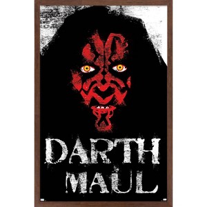 Trends International Star Wars: The Phantom Menace - Darth Maul Charcoal Framed Wall Poster Prints - 1 of 4