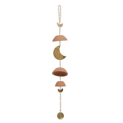 Moon Brass Terracotta & Metal Wall Hanging - Foreside Home & Garden