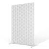 TOAOTBNBO Metal Privacy Screen with Stand, Decorative Privacy Fence Panels with Square Pattern, Outdoor Privacy Screen for Garden, White - 2 of 4