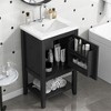 OUTSUPPLY Bathroom Vanity with Sink, Bathroom Cabinet with Soft Closing Door, Storage Rack and Open Shelf - 3 of 4