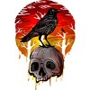 Men's Design By Humans RAVEN & SKULL By akhyarisme T-Shirt - 2 of 4