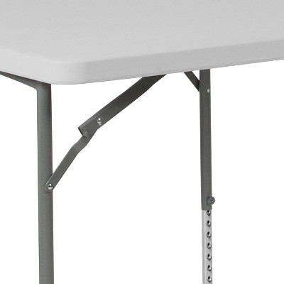 Adjustable Square White Plastic Folding Dining Table