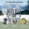 WestinTrends Azura Outdoor Tall Adirondack Chairs With Connecting Table Tray (Set of 2), White - 3 of 4