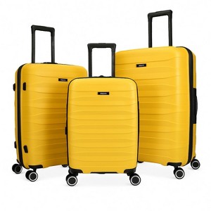 World Traveler Dejuno Motley 3-Piece Lightweight Hardside Expandable Spinner Luggage Set - 1 of 2
