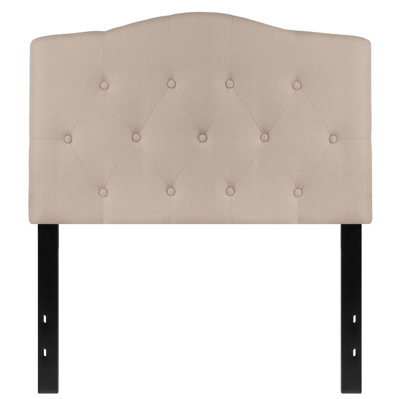 Emma and Oliver Arched Button Tufted Upholstered Headboard, 1 of 11