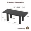 Extendable Dining Table for 6-10 Person, 55'' to 80'' Wood Kitchen Table - 2 of 4