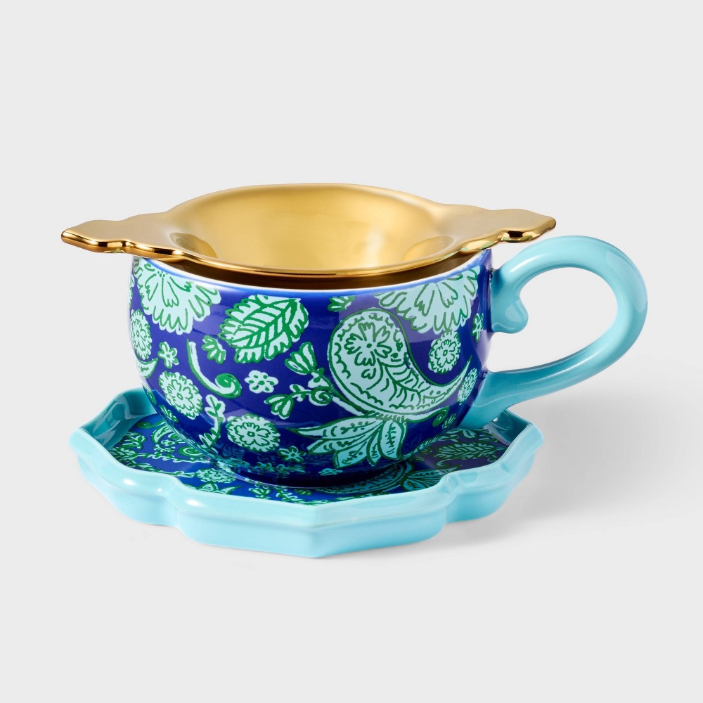 Diwali 3pc 9.48 fl oz Ceramic Teacup Set
