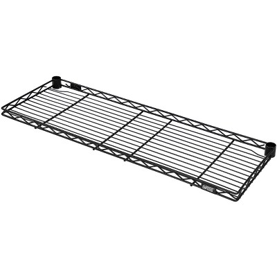 Quantum Storage Systems Wire Shelf, Cantilevered, 30"W X 12"D, Black Epoxy Antimicrobial Finish, Nsf